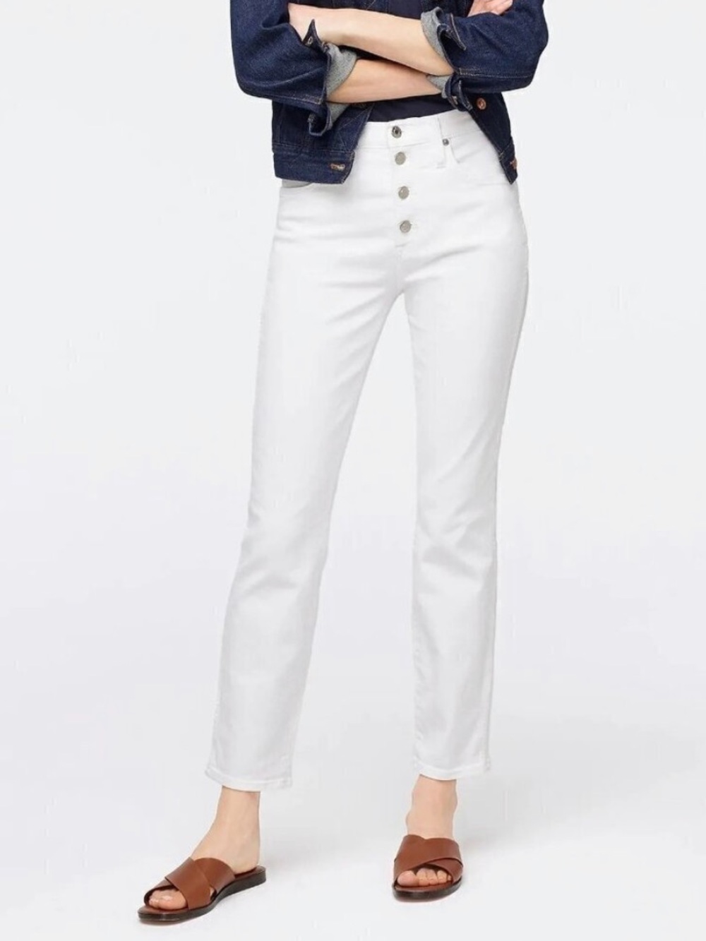 J.Crew Vintage Straight White Denim Jeans
